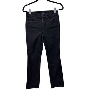 NYDJ Fit Is Everything LiftXTuck Technology Marilyn Straight Jeans Black Size 0